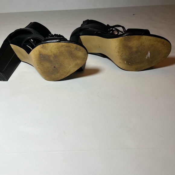 Kari Blue Arianna Lace Up Open Toe Wedge SZ 7.5 - Picture 12 of 12